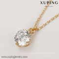 44181 wholesale xuping copper alloy jewelry 18k catholic style white diamond gold plated jewelry lariat necklace